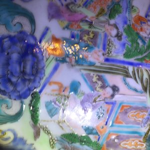 Een paar grote Chinese Canton rose-verte vazen met lotusvormige halsrand, 19e eeuw — foto 15