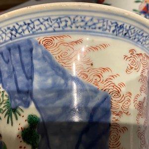 Een paar grote Chinese wucai 'gu' vazen, Transitie periode — foto 9