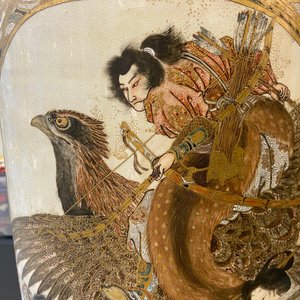 Een paar grote Japanse Satsuma vazen, Meiji, 19e eeuw — foto 22