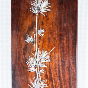 Een paar grote Vietnamese met parelmoer ingelegde houten plaques, 19e eeuw — foto 4