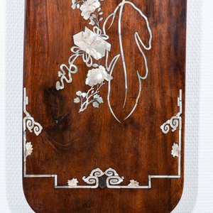 Een paar grote Vietnamese met parelmoer ingelegde houten plaques, 19e eeuw — foto 7