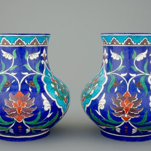 Een paar Iznik-stijl vazen, Theodore Deck, 1875-1880 — foto 4