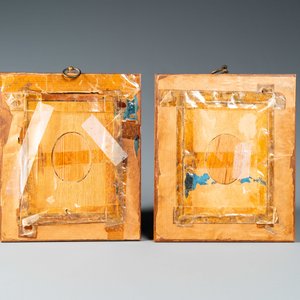 Een paar miniatuurportretten op ivoor, Mogol India, 18/19e eeuw — foto 2