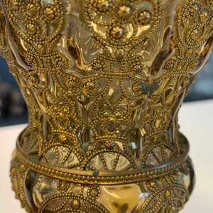 Een paar Oost-Europese of Russische met koper en glas ingelegde glazen dekselbokalen, 19e eeuw — foto 8