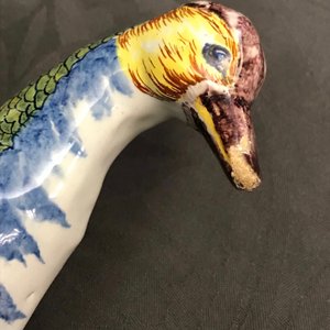 Een paar polychrome Delftse terrines in de vorm van eenden, 18e eeuw — foto 14