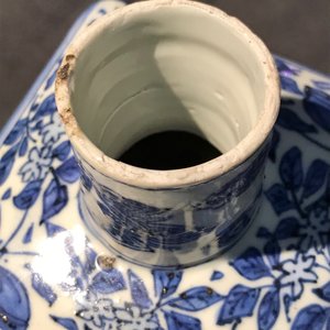 Een paar vierkante Chinese blauw-witte theebussen met onsterfelijken, Wanli — foto 15