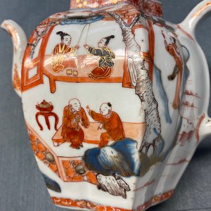 Een paar zeer grote Chinese Imari-stijl theepotten met deksels, Kangxi — foto 46