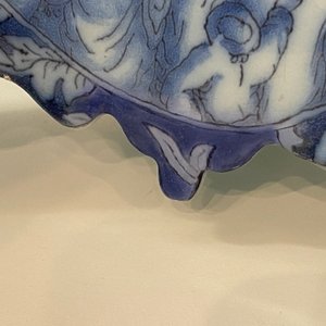 Een paar zeldzame blauw-witte Delftse basissen voor kandelaars, eind 17e eeuw — foto 27