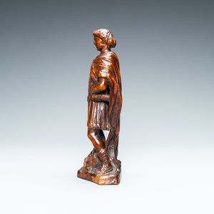 Een palmhouten figuur van David met het hoofd van Goliath, 17e eeuw — foto 5