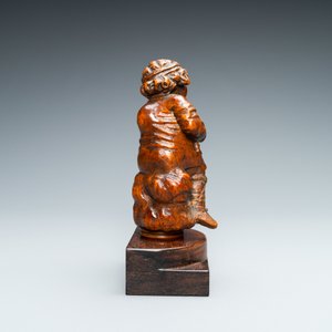 Een palmhouten figuur van een bedelaar, Vlaanderen, 17/18e eeuw — foto 5