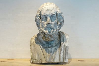 Een plaasteren buste van Homerus, 19/20e eeuw, Brugge