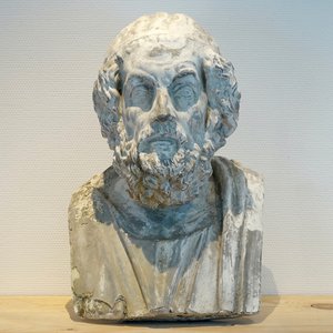 Een plaasteren buste van Homerus, 19/20e eeuw, Brugge — foto 1