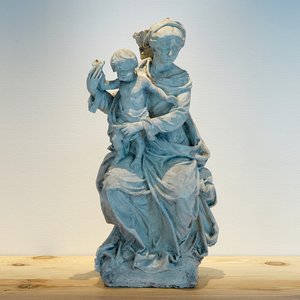 Een plaasteren Madonna met kind, 19/20e eeuw, Brugge — foto 1