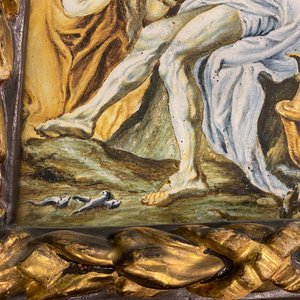 Een plaquette met bijbels decor in Italiaanse majolica, Castelli, 18e eeuw — foto 10