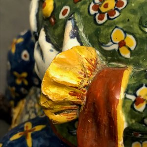 Een polychrome Delftse 'Bobbejak' tafelfontein met getorst oor, 18e eeuw — foto 13