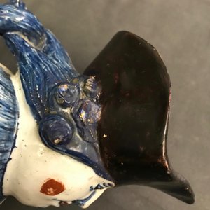 Een polychrome Delftse 'Bobbejak' tafelfontein met getorst oor, 18e eeuw — foto 9