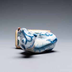 Een polychrome Delftse hond, 18e eeuw — foto 6