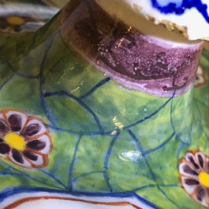 Een polychrome Delftse kandelaar, 18e eeuw — foto 13