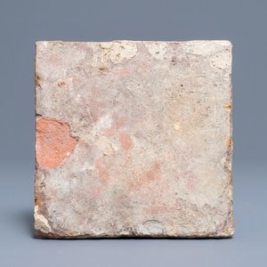 Een polychrome Delftse tegel met een zwaan, 1e helft 17e eeuw — foto 2