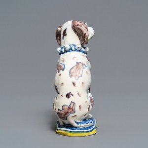 Een polychroom Delfts model van een hond, begin 18e eeuw — foto 6