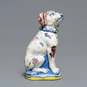 Een polychroom Delfts model van een hond, begin 18e eeuw — foto 7