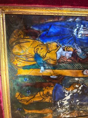 Een rechthoekige email plaquette met de Kruisiging, Limoges, Frankrijk, 16e eeuw — foto 9