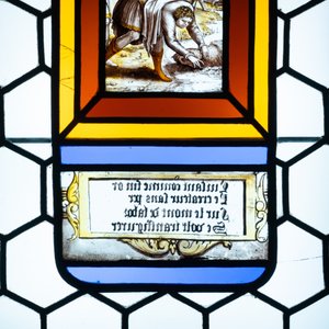 Een samengesteld glas-in-loodraam met grisaille en zilvergele medaillons, Frankrijk, 16/17e eeuw — foto 5