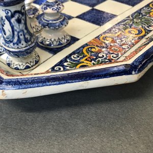 Een schaakbord met stukken in faïence in de stijl van Rouen, Samson, Parijs, 19e eeuw — foto 15