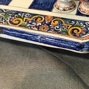 Een schaakbord met stukken in faïence in de stijl van Rouen, Samson, Parijs, 19e eeuw — foto 9