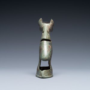 Een Seljoek bronzen figuur van een kat, Iran, 12/14e eeuw — foto 4