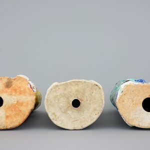 Een set van 3 Chinese famille rose figuren van onsterfelijken, 19e eeuw — foto 6