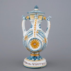 Een set van 3 tonvormige fopkannetjes uit Talavera, Spanje, ca. 1820 — foto 4