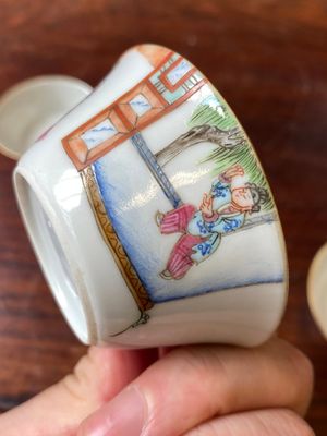 Een set van tien Chinese famille rose kommen in oplopend formaat, Daoguang merk en periode — foto 11