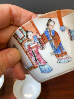 Een set van tien Chinese famille rose kommen in oplopend formaat, Daoguang merk en periode — foto 24