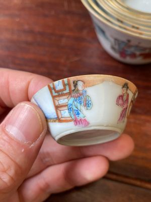 Een set van tien Chinese famille rose kommen in oplopend formaat, Daoguang merk en periode — foto 5