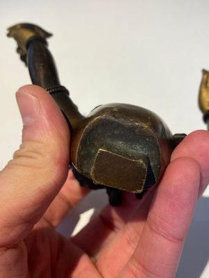 Een Sino-Tibetaanse deels vergulde bronzen sculptuur van Yamantaka, wellicht 17/18e eeuw — foto 25