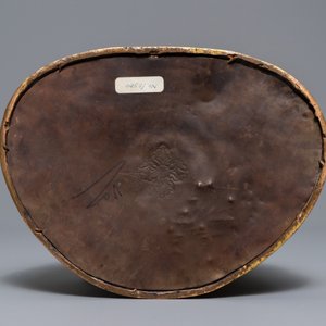 Een Sino-Tibetaanse met koraal en turkoois ingelegde verguld bronzen figuur van Boeddha, 19/20e eeuw — foto 5