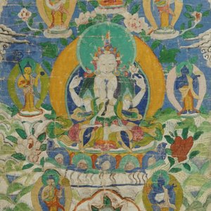 Een Sino-Tibetaanse thangka met Guanyin, 19e eeuw — foto 2