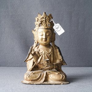 Een Sino-Tibetaanse verguld bronzen figuur van Boeddha, Ming — foto 8