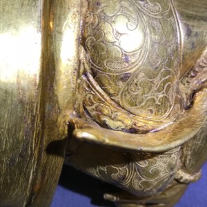 Een Sino-Tibetaanse verguld bronzen figuur van Jambhala, 19/20e eeuw — foto 9