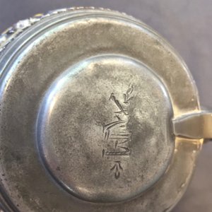 Een steengoed pul met tinnen deksel, Creussen, Duitsland, 17e eeuw — foto 9