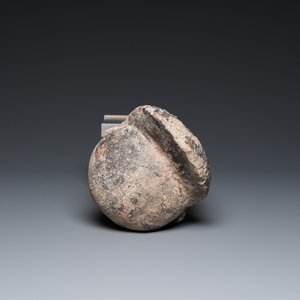 Een stenen Khmer hoofd met sporen van polychromie, Cambodja of Thailand, 13/16e eeuw — foto 6