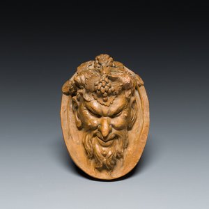 Een terracotta hoofd van een faun, gesigneerd Clodion, 19e eeuw — foto 1