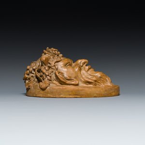 Een terracotta hoofd van een faun, gesigneerd Clodion, 19e eeuw — foto 5