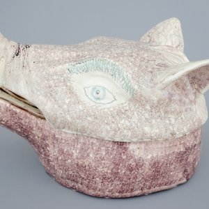 Een terrine in de vorm van een varkenskop, wellicht Frans, 18e eeuw — foto 3
