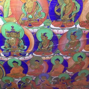 Een thangka met een genealogische boom, Tibet of Nepal, 19/20e eeuw — foto 11