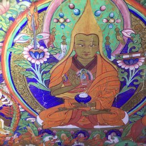 Een thangka met een genealogische boom, Tibet of Nepal, 19/20e eeuw — foto 10