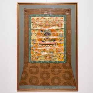 Een thangka met Mahakala, Tibet of Nepal, 19/20e eeuw — foto 2