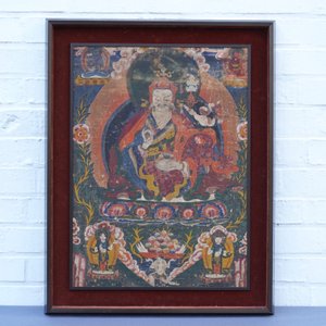 Een thangka met Padmasambhava ofwel Guru Rinpoche, Tibet, 18e eeuw — foto 5