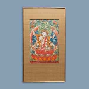 Een thangka met Vasudhara, Tibet of Nepal, 19e eeuw — foto 2